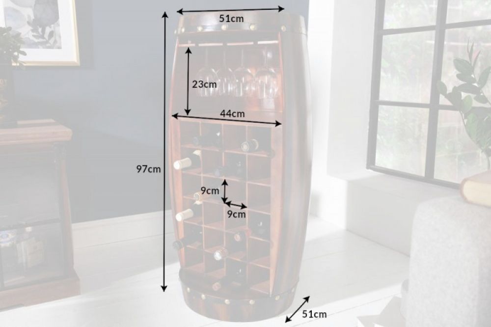 Bar din Lemn masiv de brad Maro Padrino L51xH97cm