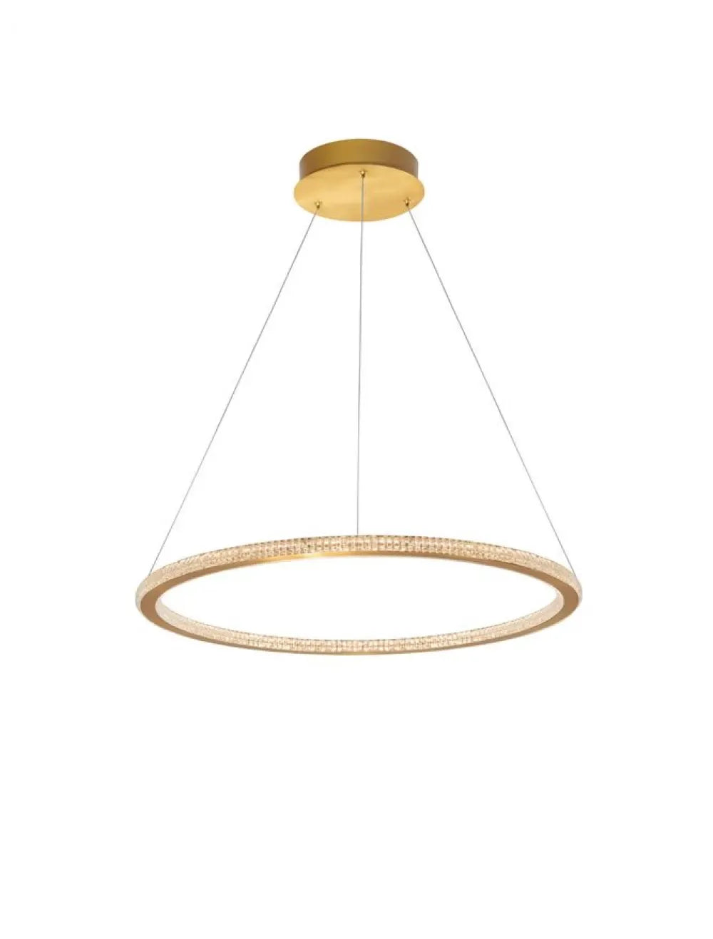 Lustra structura din Aluminiu Auriu si abajur din Acrilic Transparent H150xL60cm IP20 43W 2729lm 3000k CILION