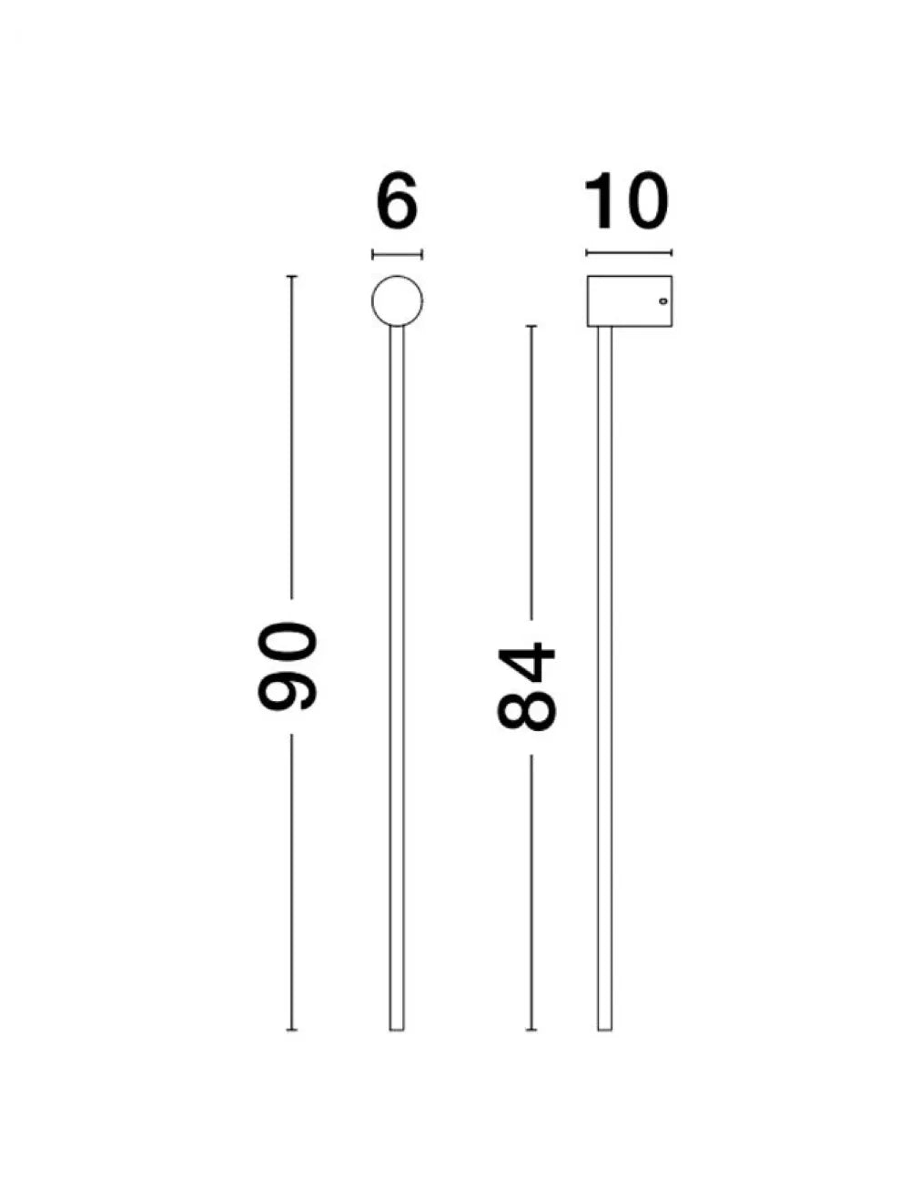 Aplica de perete din Aluminiu Alb H90xL6cm IP20 26W 2725lm 3000k SYNTHESI