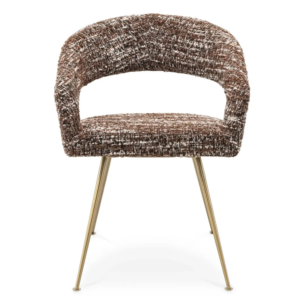 Scaun tapitat cu Stofa boucle Multicolor L58xA56xH77cm Bravo Eichholtz