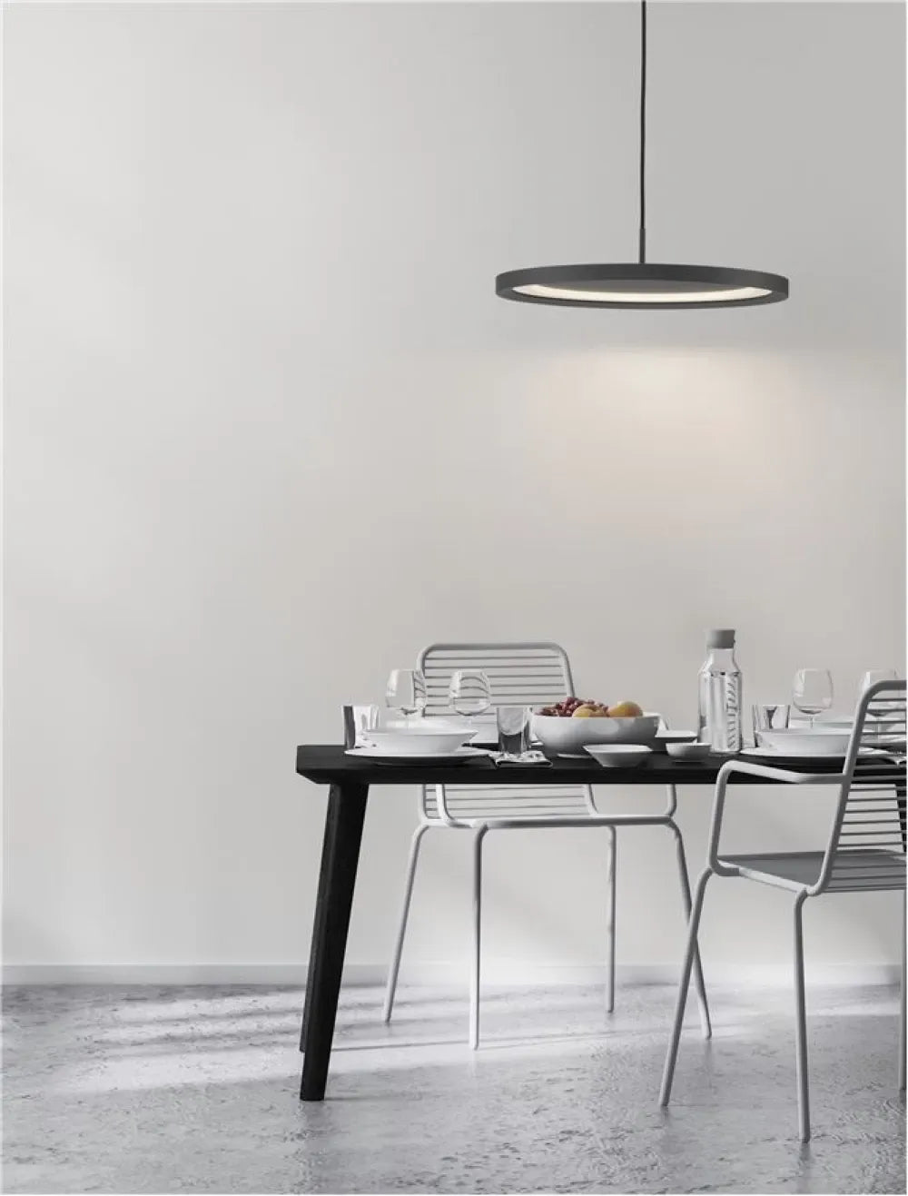 Pendul din Aluminiu Negru L40cm IP20 30W 2221lm 3000k ANDRIA