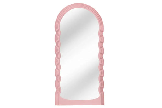 Oglinda cu rama din Poliuretan/MDF Roz H160xL80cm Wave