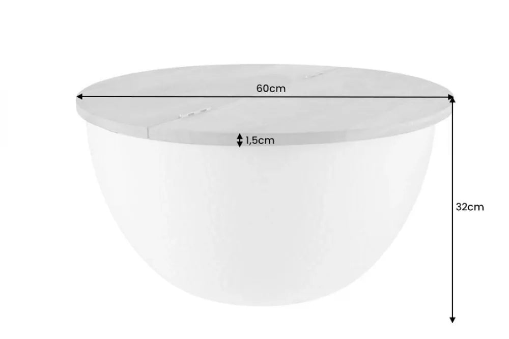 Masuta de cafea din Lemn de salcam Maro si Metal Argintiu L60xH32cm Orient
