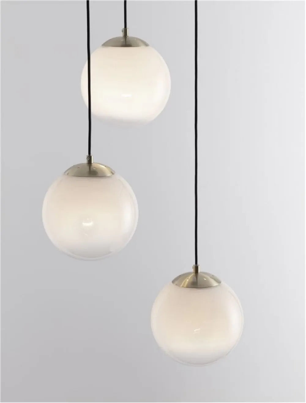 Lustra structura din Metal Auriu si abajur din Sticla Alb H120xL30cm IP20 VITA