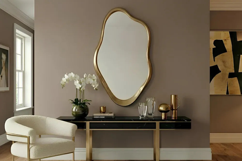 Oglinda cu rama din Poliuretan/MDF Auriu L60xH100cm EMBER