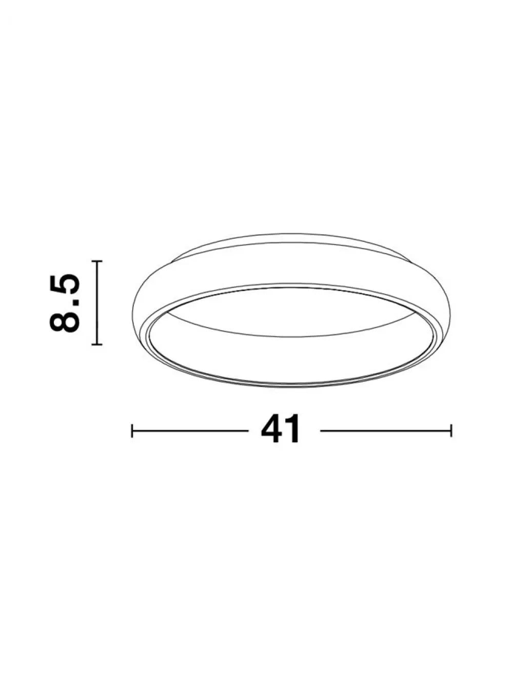 Plafoniera din Aluminiu Negru H8.5xL41cm IP20 32W 1952lm 3000k ALBI