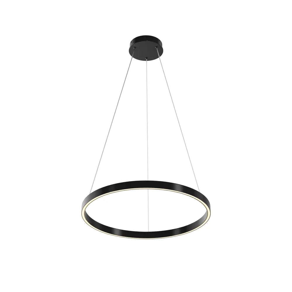 Lustra din Aluminiu Negru si Silicon Alb H120xD60cm Rim