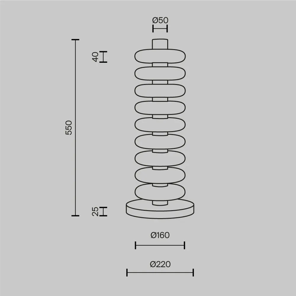 Lampa de podea din Metal Maro si Sticla Bej H55xD22cm Nuvem