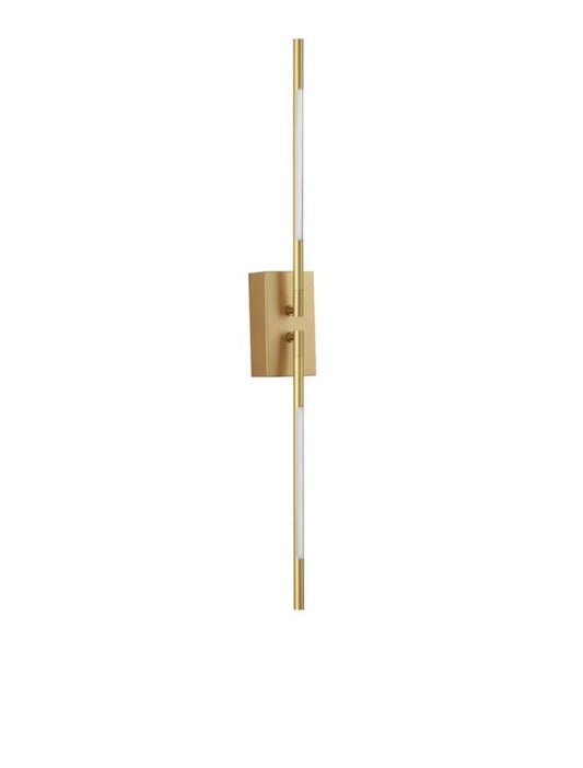 Aplica de perete structura din Metal Auriu si abajur din Acrilic Alb H74xL6cm IP20 11W 532lm 3000k RACCIO