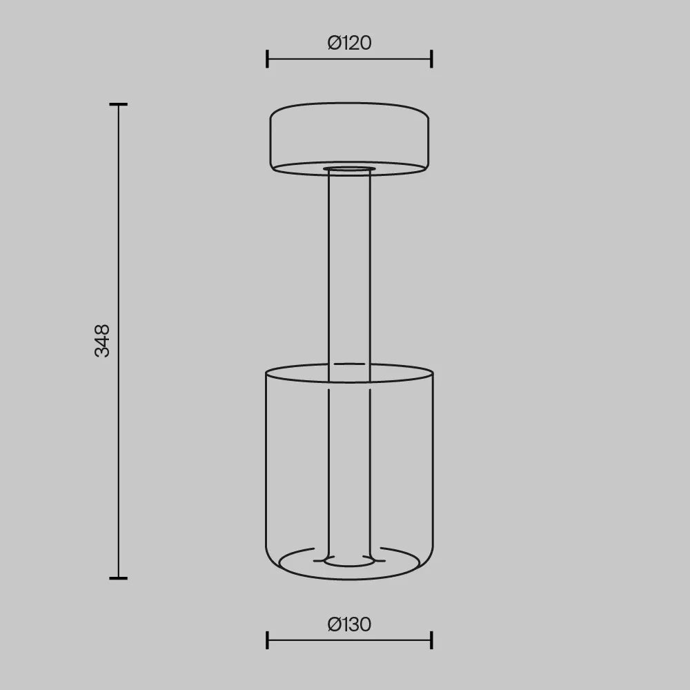 Veioza din Sticla Transparent si Aluminiu Negru H34.8xD12cm AI Collaboration