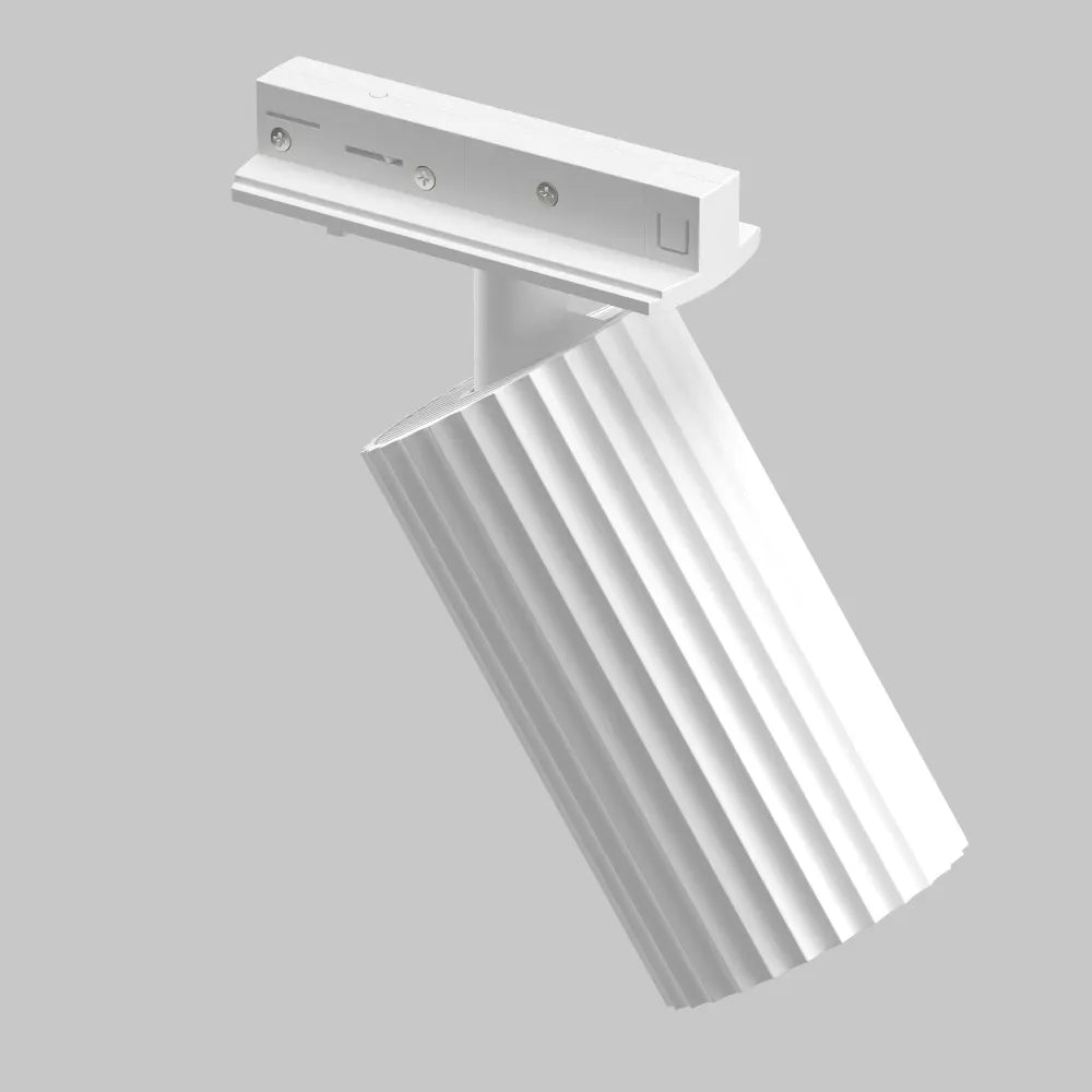 Spot pentru sina Unity din Aluminiu Alb H13.2xL10cm Calipso