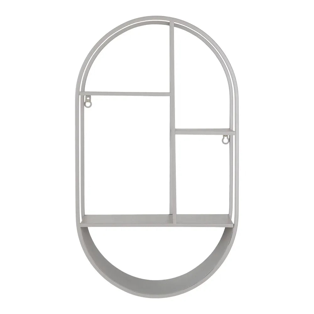Raft de perete din Metal Gri L35xH60cm Feira