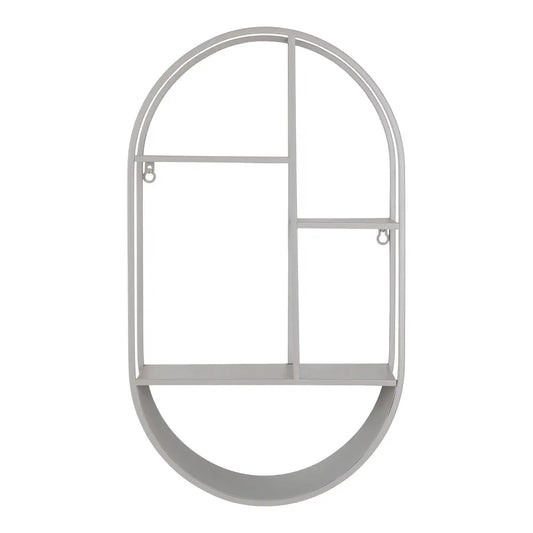 Raft de perete din Metal Gri L35xH60cm Feira