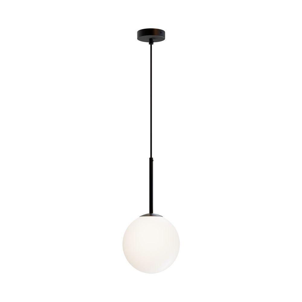 Pendul din Metal si Sticla Negru mat/Alb D20xH180cm Basic form