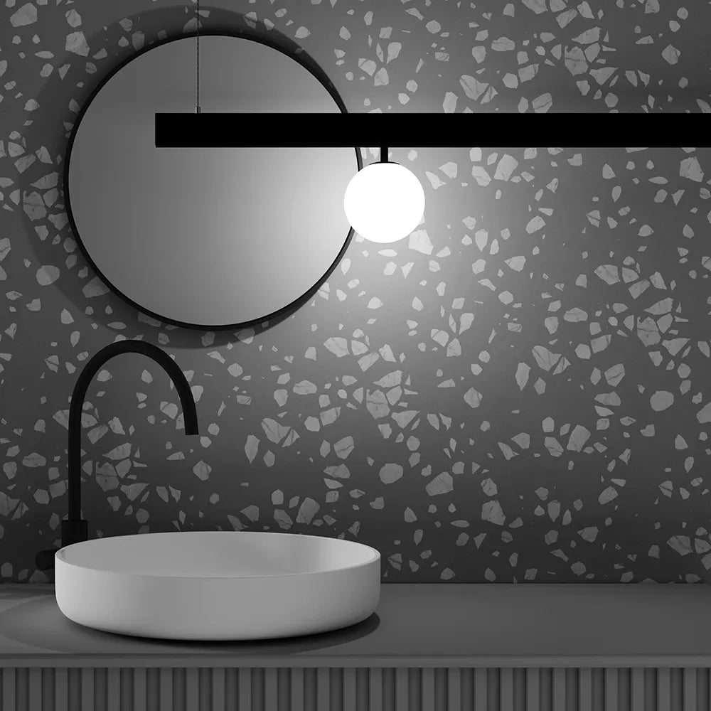 Spot dimabil pentru sina Exility din Metal Negru si Sticla Alb H19.8xL19.3cm 6W 300lm 2700-6000k Luna