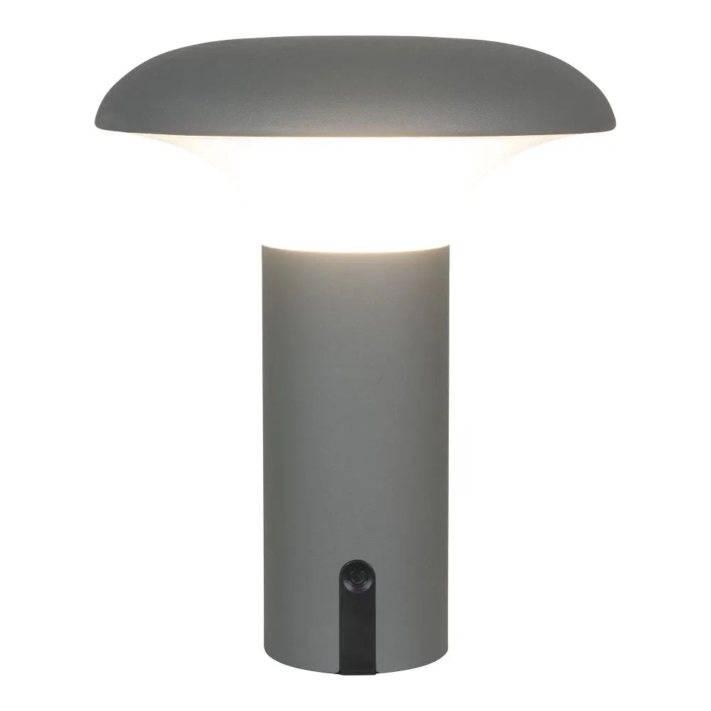 Veioza de exterior reincarcabila din Polipropilena Gri H21xD17cm Ramsey