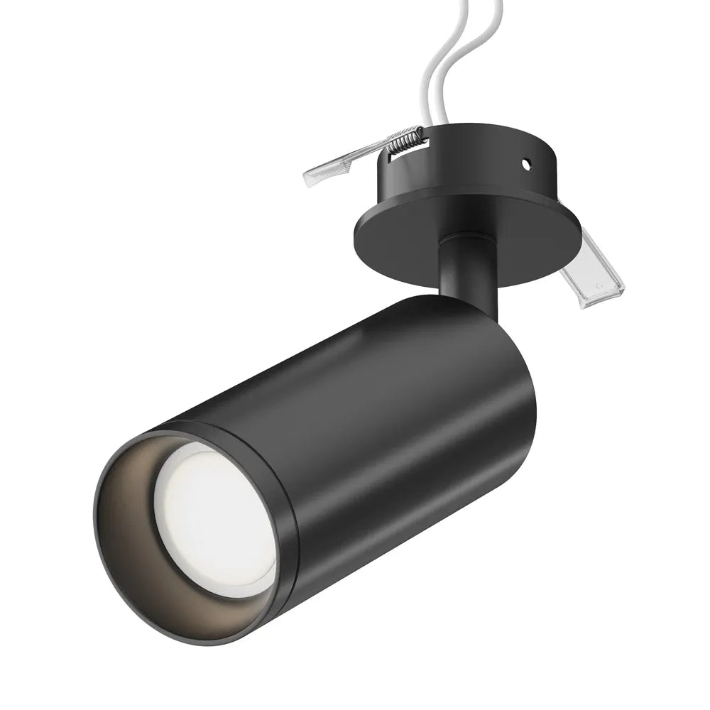 Spot incastrat din Aluminiu Negru H19xL13cm IP 20 GU10 50W Focus