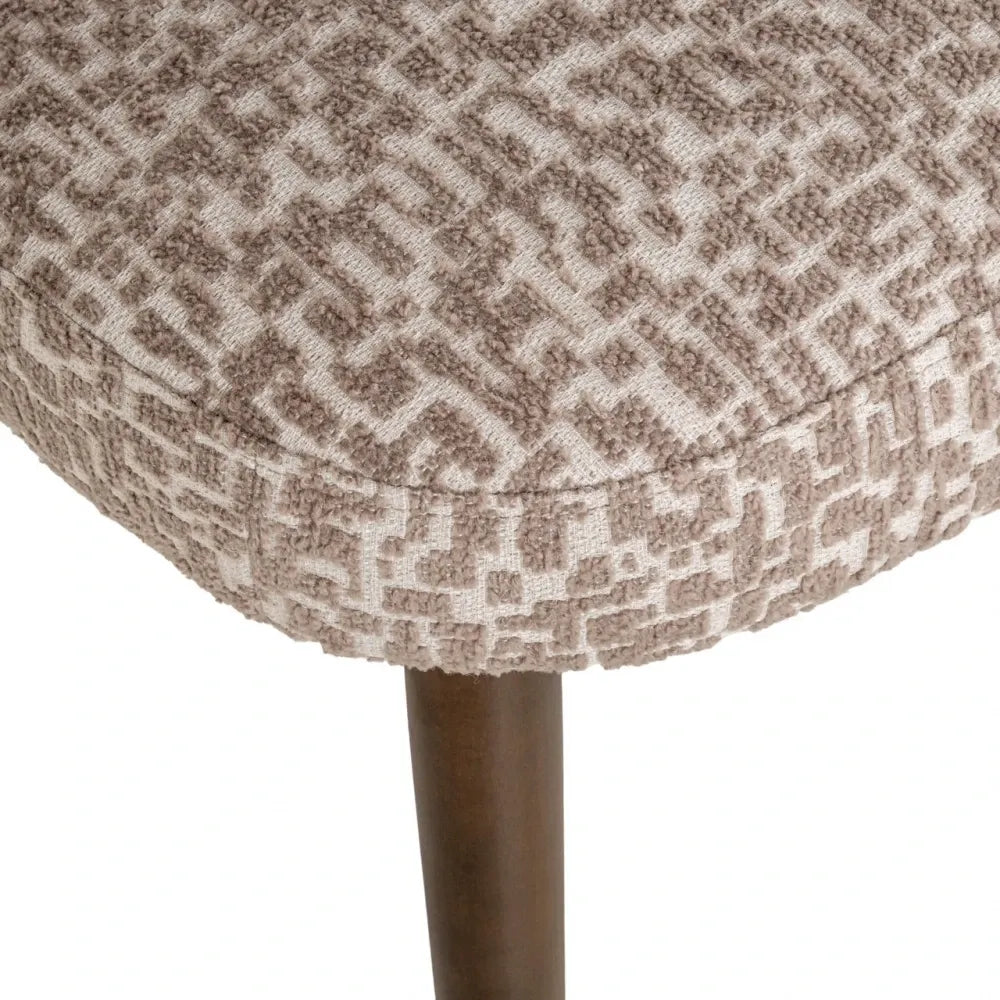 Set 2 scaune din Stofa Bej si Lemn de fag Maro L47xH76cm Basker Richmond interiors