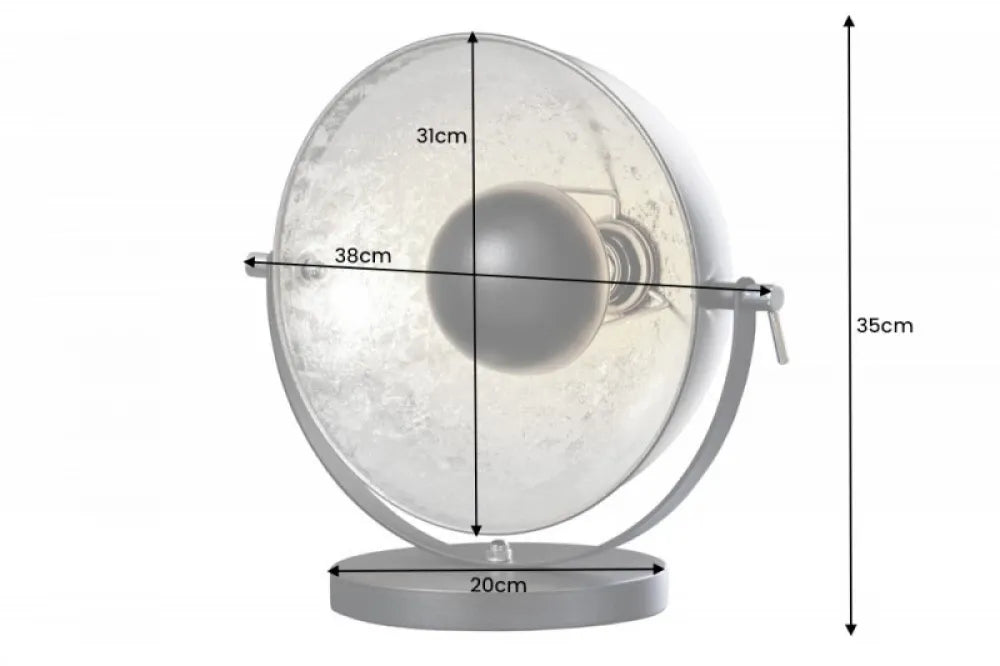 Veioza din Metal Negru/Argintiu H35xD31cm Studio