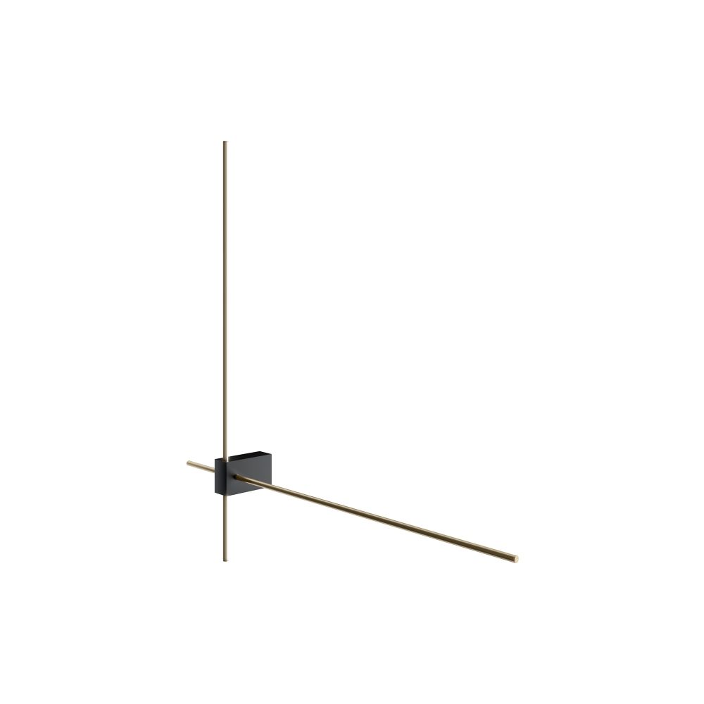 Aplica de perete Aluminiu Negru/Auriu L65xH3cm Pars