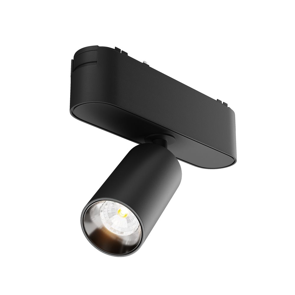 Spot pentru sina magnetica Radity din Aluminiu Negru 5W 400lm 3000k L12xH10cm Focus LED