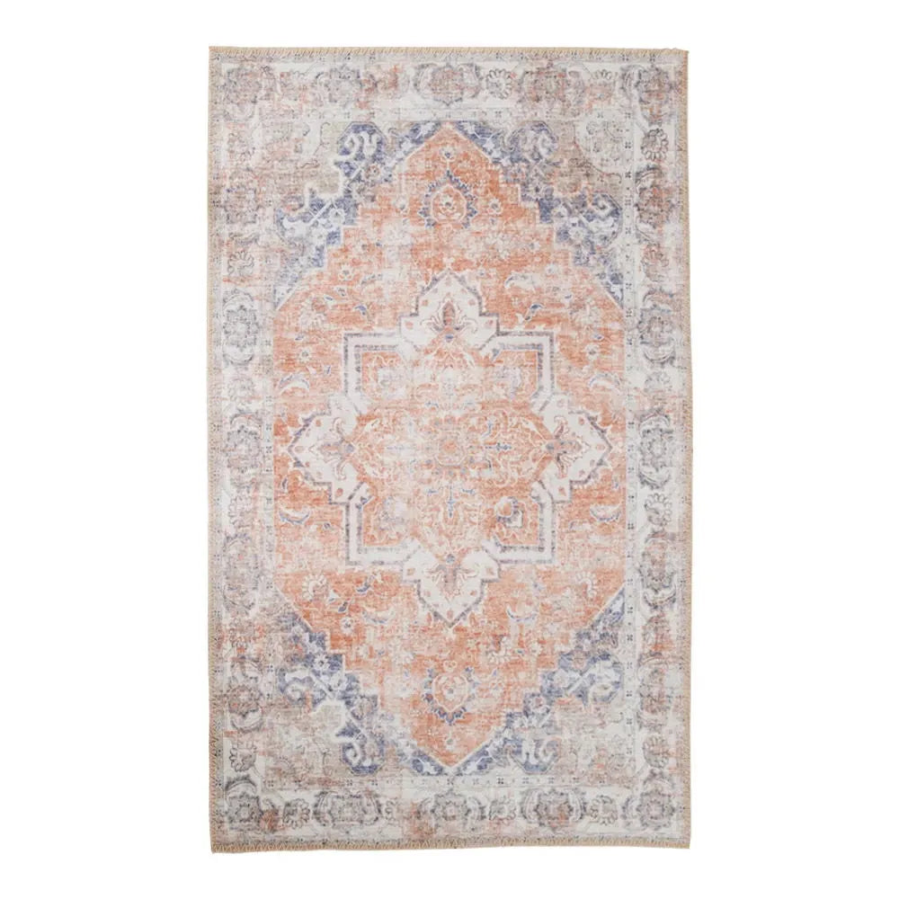 Covor din Chenille Albastru/Portocaliu 300x200cm Havana