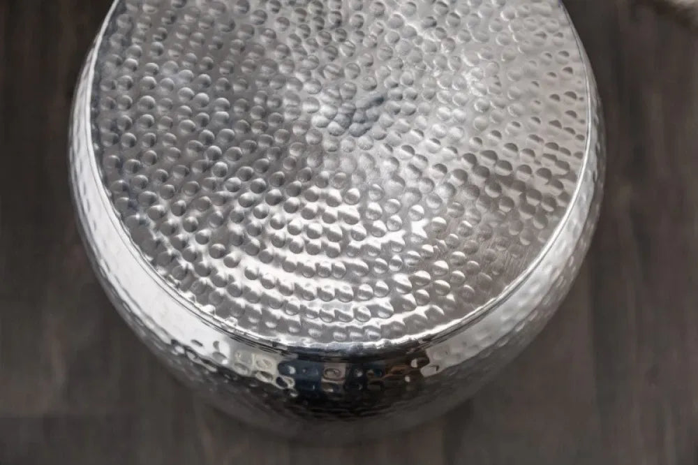 Masuta laterala Rotunda din Aluminiu Argintiu D35xH48cm Orient Storage