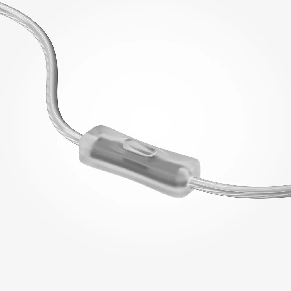 Veioza din Metal Alb si Sticla Alb H38xL15cm Opus