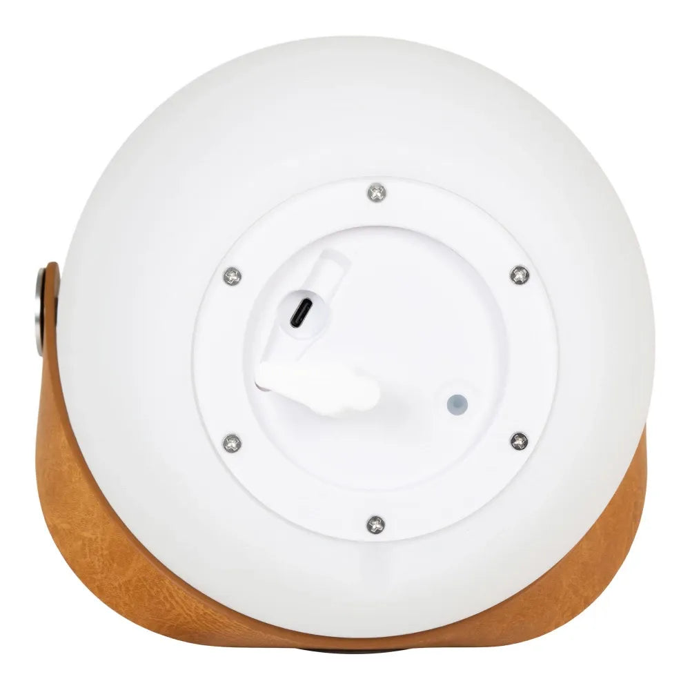 Lampa exterioara reincarcabila cu boxa Bluetooth incorporata din Polipropilena Alb H21xD18cm Cardiff