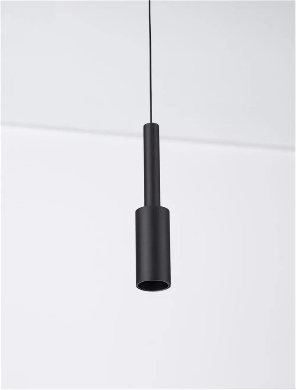 Pendul din Aluminiu Negru H200xL4cm IP20 7W 703lm 3000k JOY