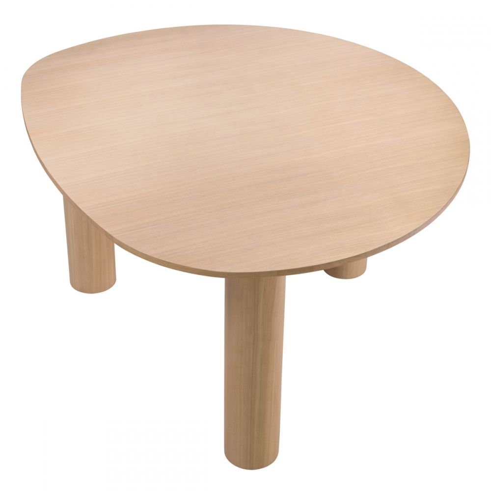 Masa Asimetrica Lombardo Eichholtz din Furnir de stejar Bej de 4-6 persoane L149xH77cm