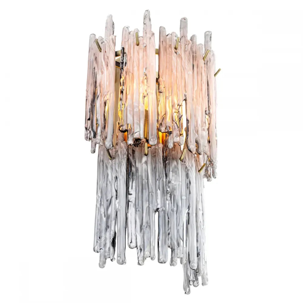 Aplica de perete din Metal Alama si Sticla Fumuriu H38.5xL25cm Saint Roch Eichholtz