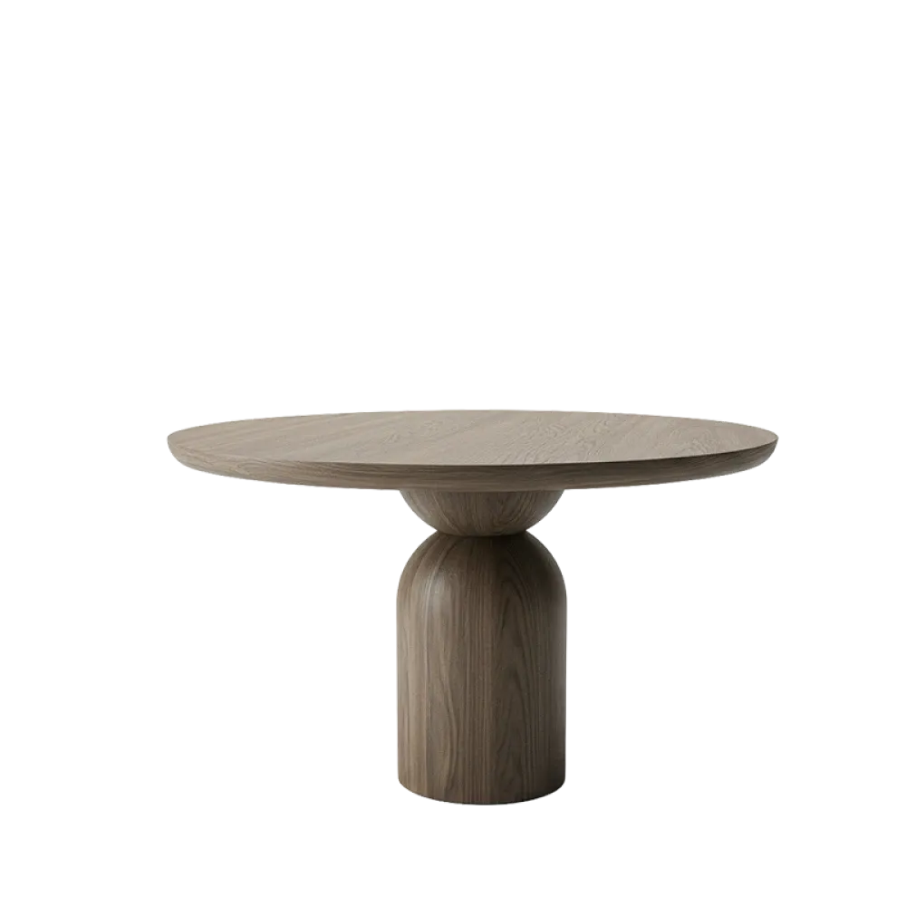 Masa dining Rotunda din Lemn de Stejar in dimensiuni multiple Essenza