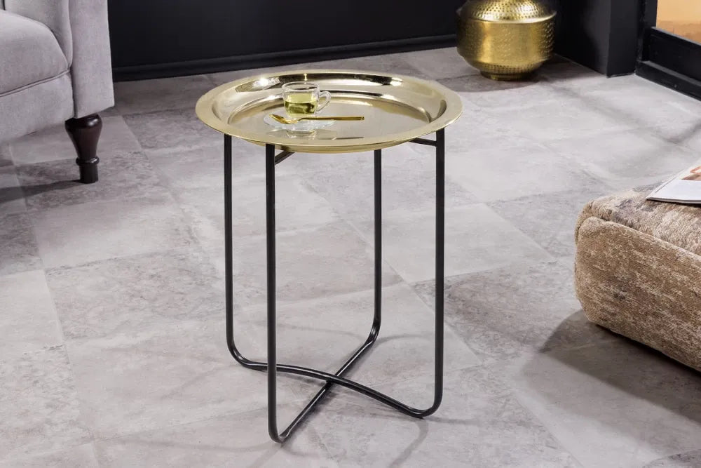 Masuta laterala din Metal Negru L40xH49cm Casablanca