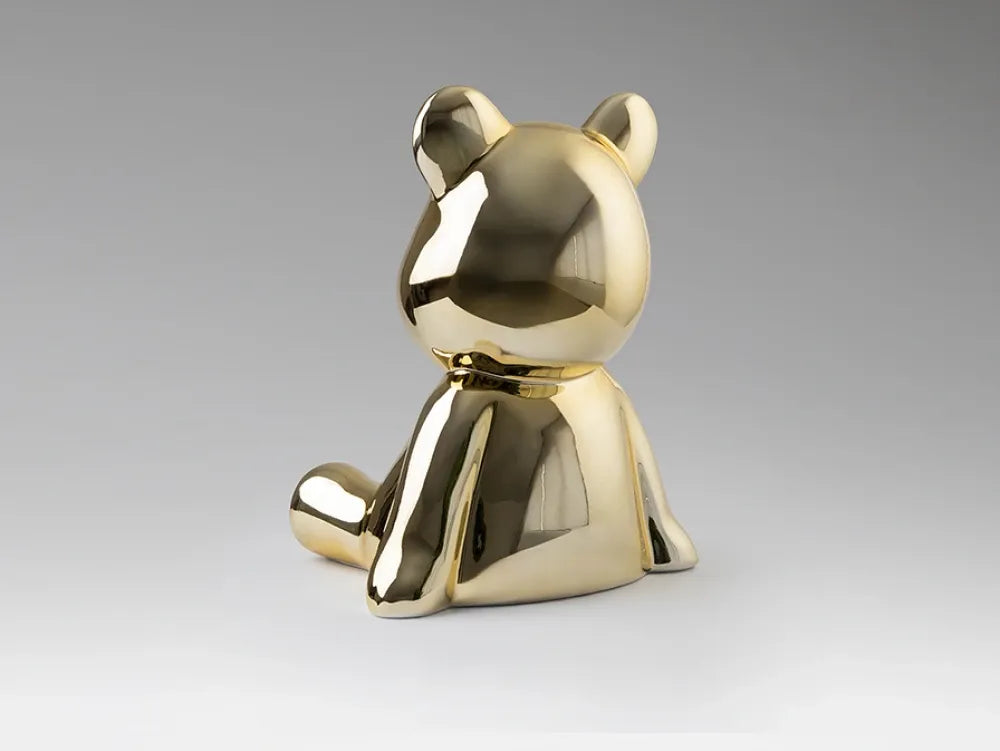 Statueta ursulet din Rasina Auriu L40xH50cm Osito