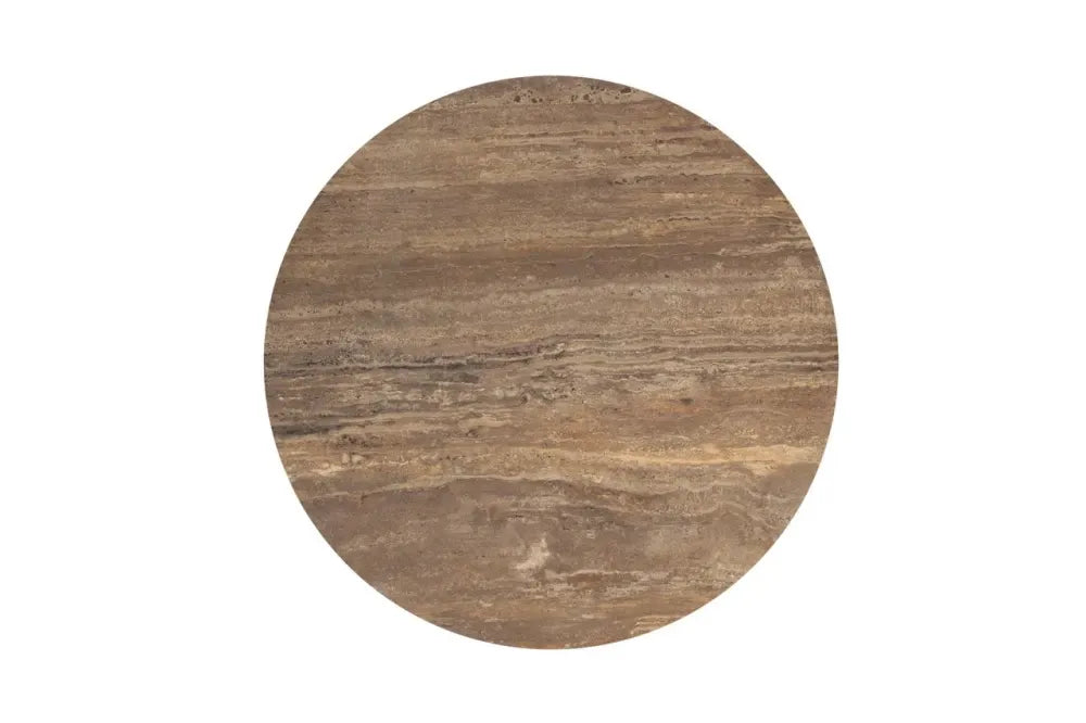 Masuta laterala din MDF/Metal Maro si Travertin Maro L40xH70cm Russo Richmond interiors