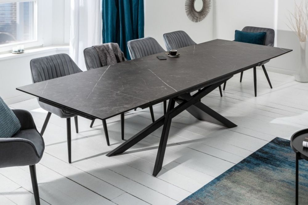 Masa extensibila Euphoria L180-220-260cm blat ceramica cu aspect grafit