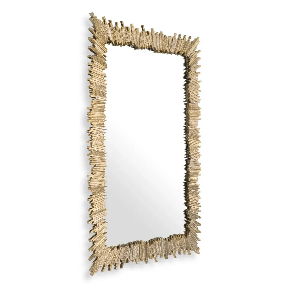 Oglinda cu rama din Metal/MDF Auriu L95xH140cm Bryant Eichholtz