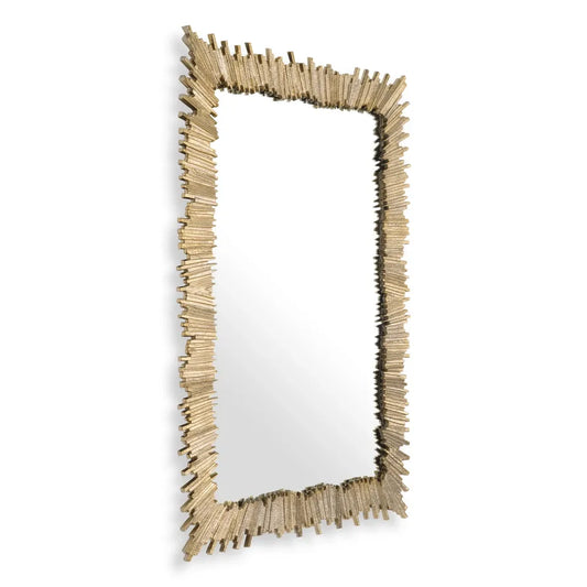 Oglinda cu rama din Metal/MDF Auriu L95xH140cm Bryant Eichholtz