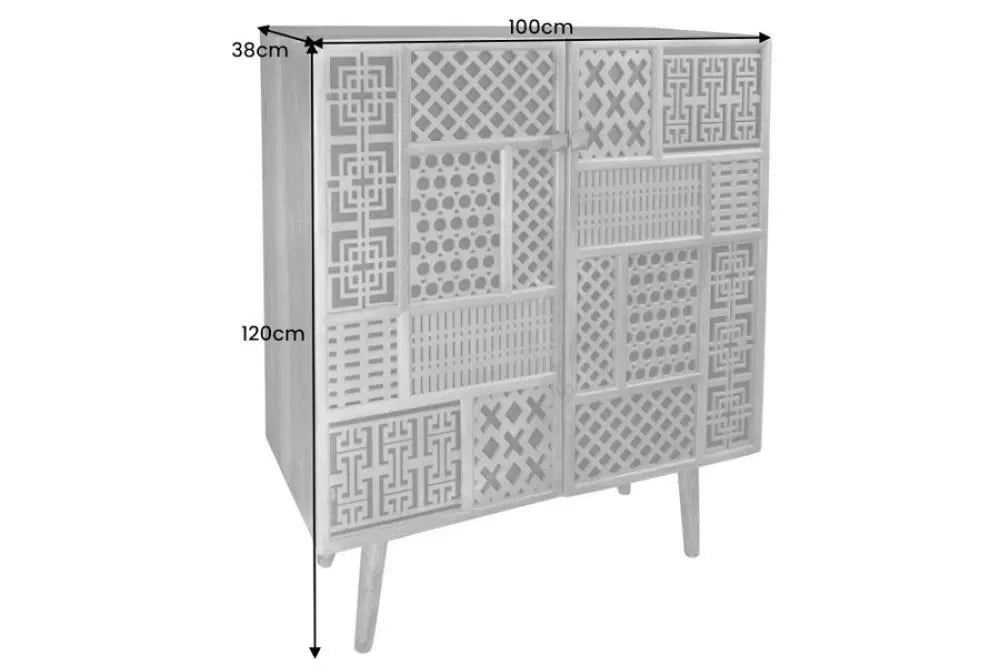 Dulap din Lemn de mango Maro L100xH120cm MARRAKECH