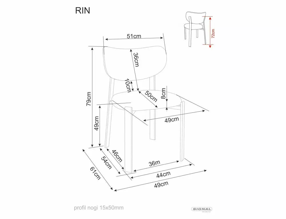 Set 2 Scaune din Stofa Gri si Metal Negru H79xL49xA61cm Rin