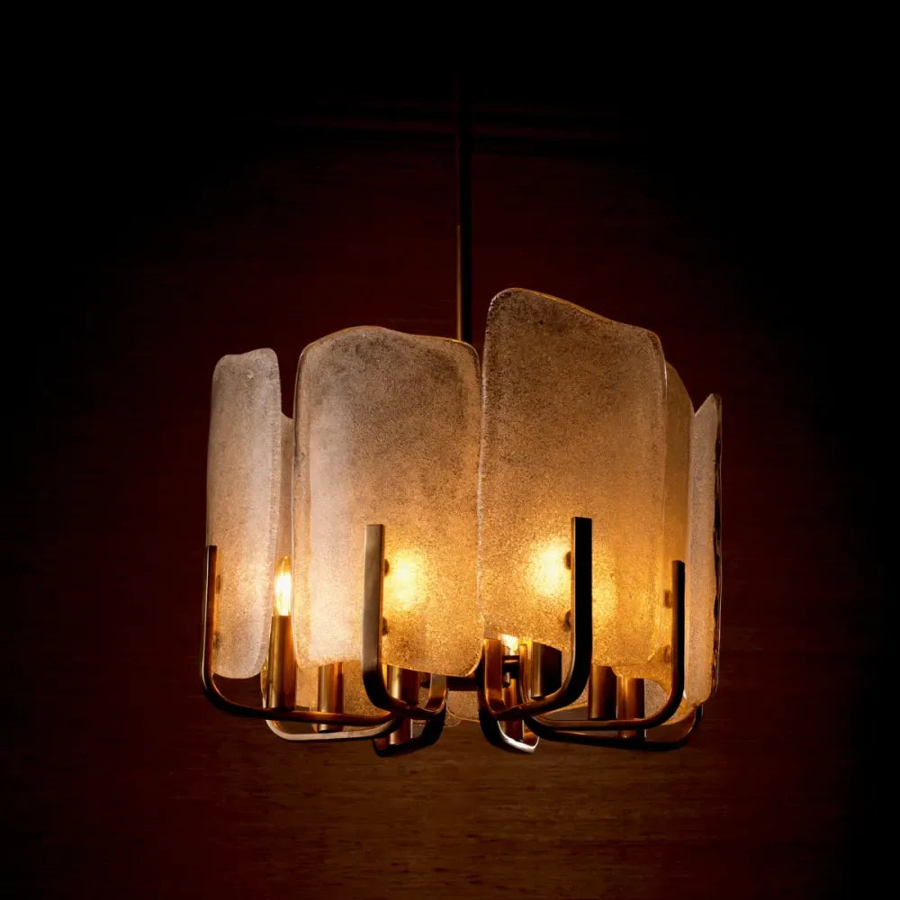 Candelabru din Metal Alama si Sticla H42xL53cm Serrano Eichholtz