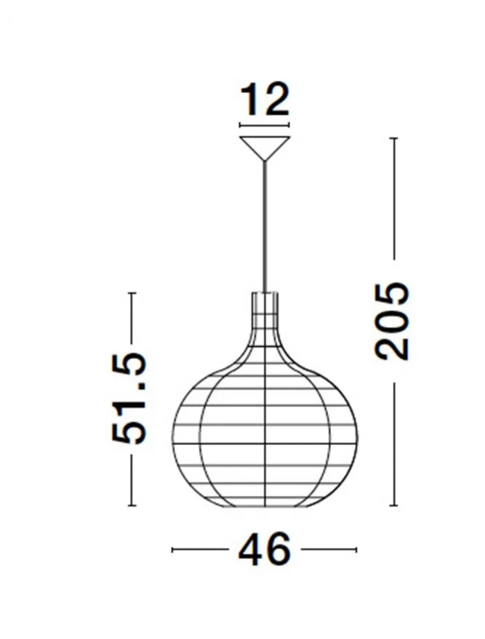 Pendul structura din Metal Negru si abajur din Ratan Bej H205xL46cm IP20 GRIFFIN