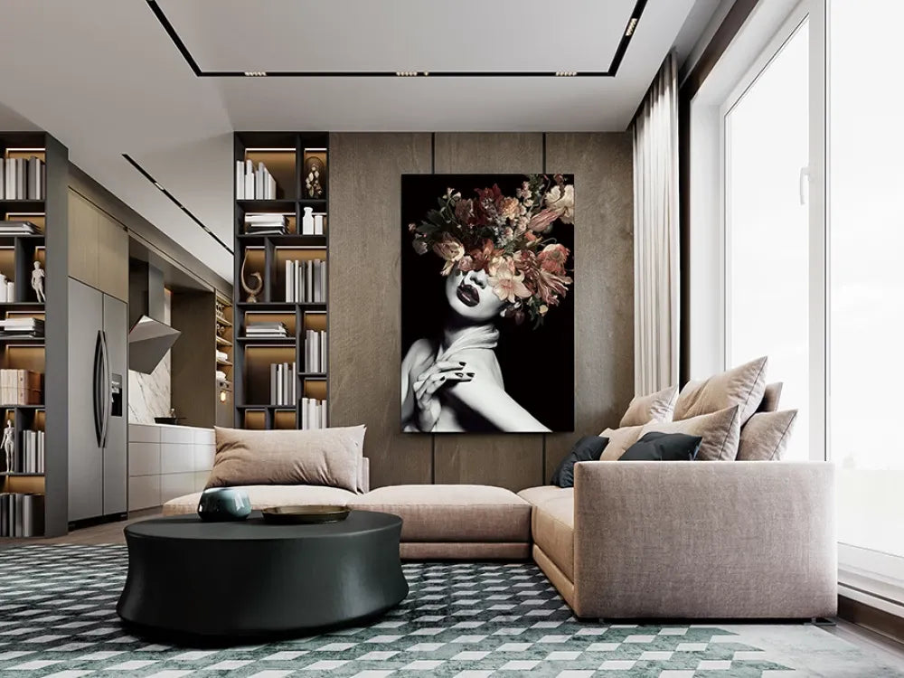 Tablou Portret pe Sticla securizata Multicolor L100xH150cm Silene