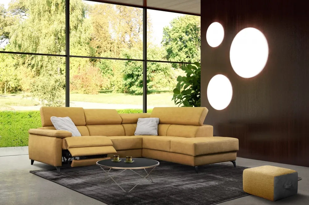 Coltar personalizabil cu recliner in forma de L 283cm Monza