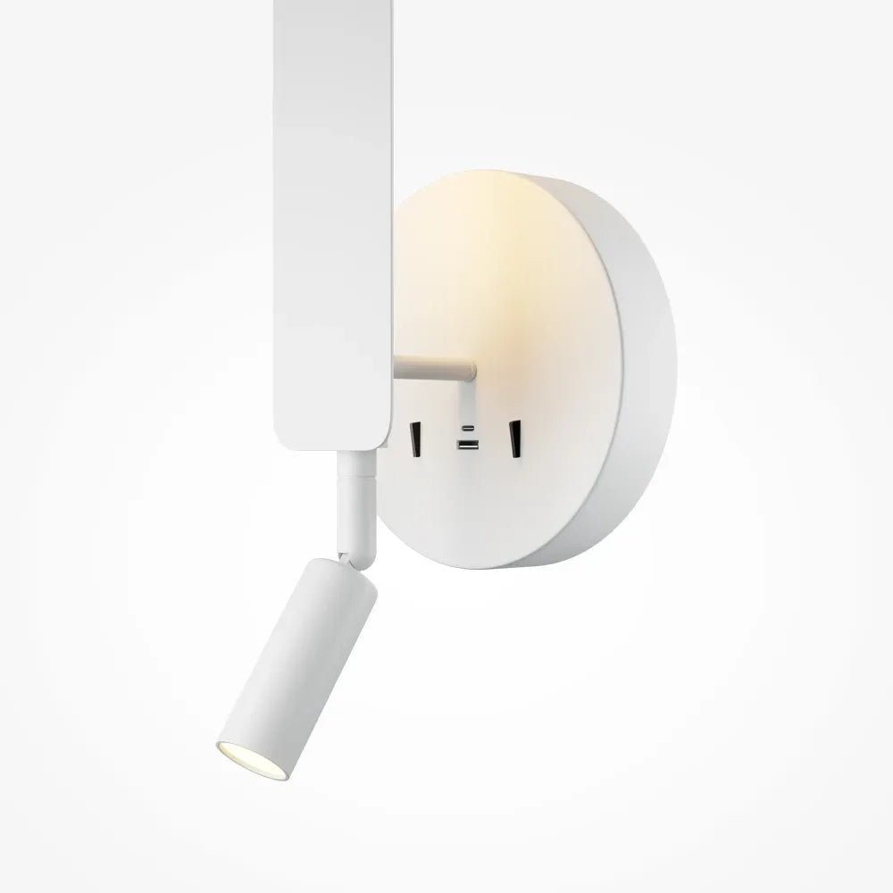 Aplica de perete din Aluminiu Alb si Acrilic Alb H51.6xL9.6cm Combo