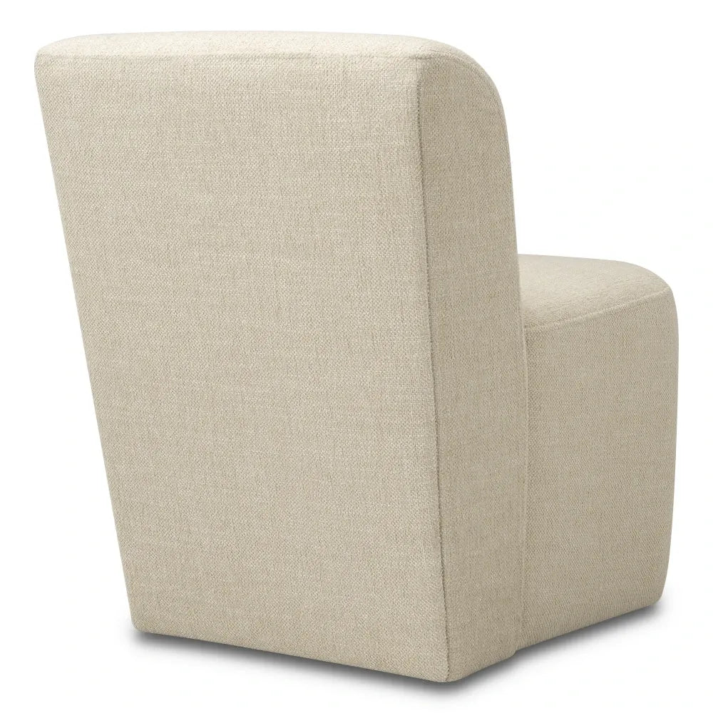 Scaun tapitat cu Stofa Ecru L65xA74xH84.5cm Selene Eichholtz