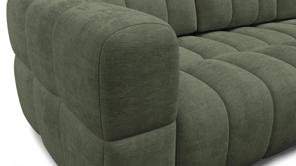 Coltar in forma de L tapitat cu material pet friendly Alias verde L264 x 160cm