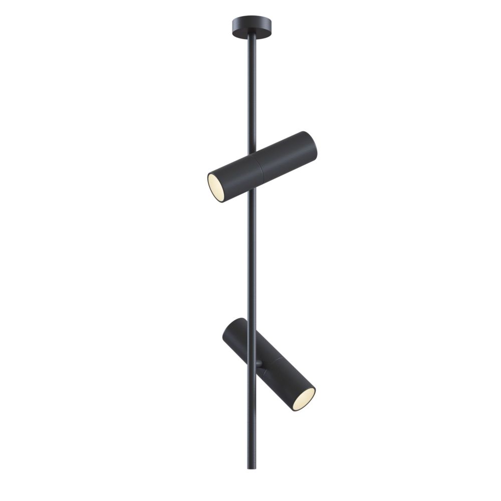 Pendul din Aluminiu Negru cu 2 becuri L20x6xH77cm Elti