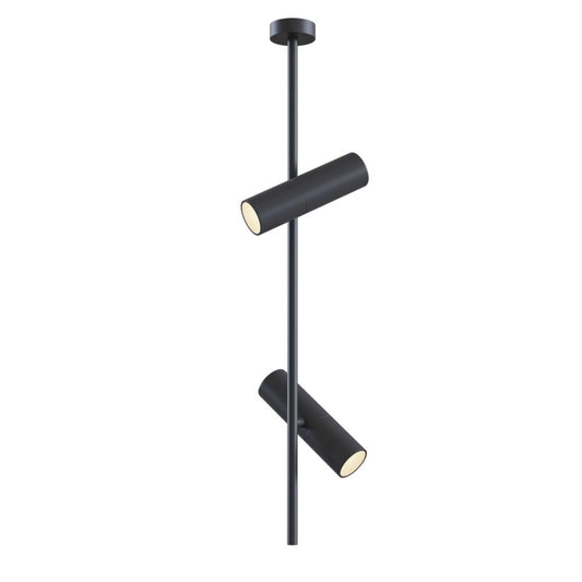 Pendul din Aluminiu Negru cu 2 becuri L20x6xH77cm Elti